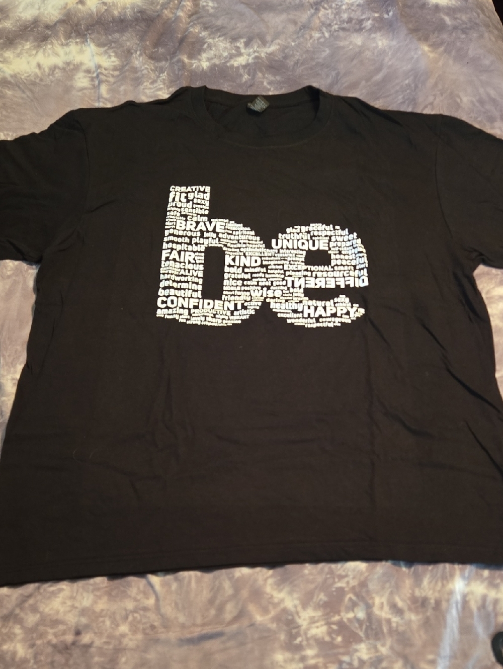 Black Women's Graphic Tee with Inspirational Word Cloud